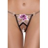 String ouvert Fleur brodée