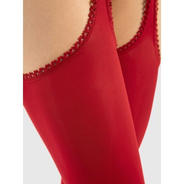 Diavola Bas jarretelles 60 DEN - Rouge