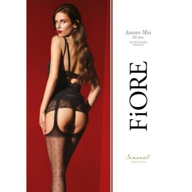 Amore Mio Bas jarretelles 20 DEN -  Noir - Qualité premium