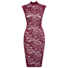 Robe moulante en dentelle rouge bordeaux - Cottelli
