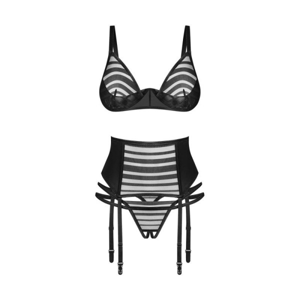 Lune Bellis ensemble ouvert 3 pièces - Noir Obsessive
