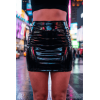 Jupe noire en simili cuir avec zip Lara  Be lily Mode