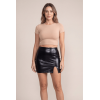 Jupe sexy courte noire wetlook Alessia  Be lily Mode