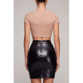 Jupe sexy longue noire wetlook Inaya  Be lily Mode