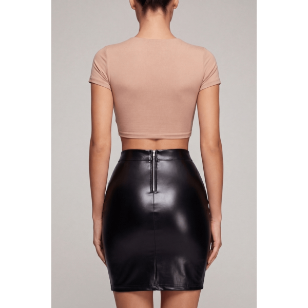 Jupe sexy longue noire wetlook Inaya  Be lily Mode