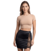 Jupe courte noire Kyra avec zip fonctionnel sur le côté  Be lily Mode