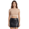Jupe noire en simili cuir mat Sifia  Be lily Mode
