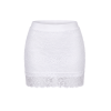 Jupe courte blanche Camélia  Be lily Mode