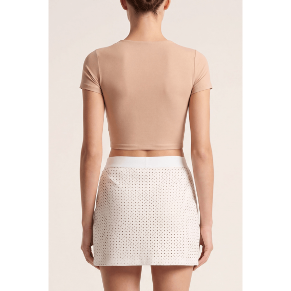 Jupe courte blanche Cassandra  Be lily Mode