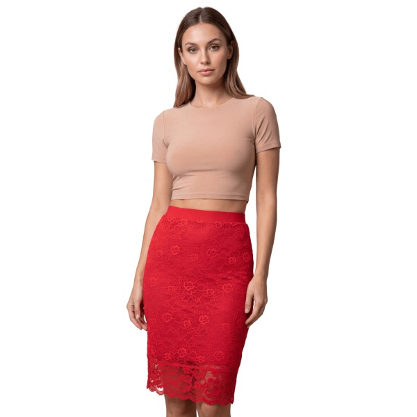 Jupe longue rouge Catalina  Be lily Mode