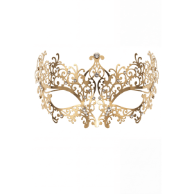 Masque vénitien Chiara rigide doré avec strass Be Lily Accessories