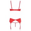 Ensemble lingerie 3 pièces ouvert rouge - Cottelli Lingerie Cotelli lingerie