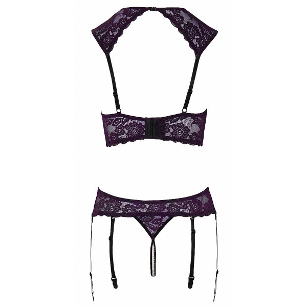 Ensemble lingerie ouverte violet - Cotelli Lingerie Cotelli lingerie