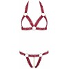 Ensemble string ouvert et seins nus bordeaux - Cottelli Lingerie Cotelli lingerie