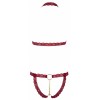 Ensemble string ouvert et seins nus bordeaux - Cottelli Lingerie Cotelli lingerie