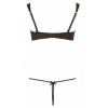 Ensemble dentelle string ouvert et seins nus noir - Cottelli Lingerie Cotelli lingerie