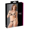 Ensemble dentelle string ouvert et seins nus noir - Cottelli Lingerie Cotelli lingerie