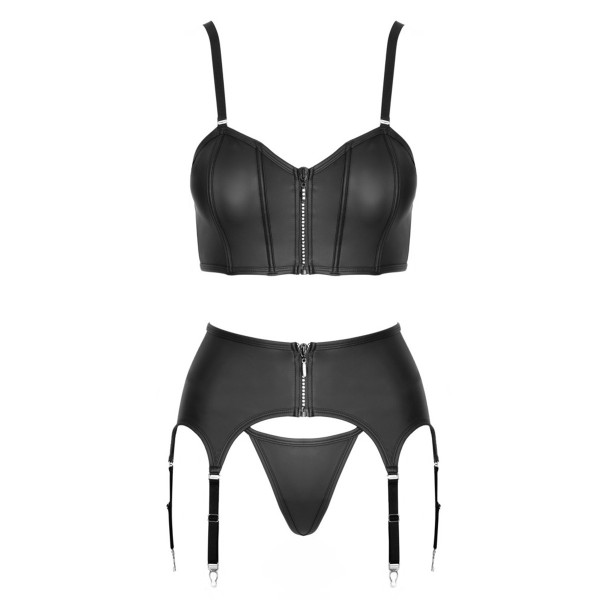 Ensemble lingerie 3 pièces avec porte-jarretelles - Cottelli PARTY Cotelli lingerie