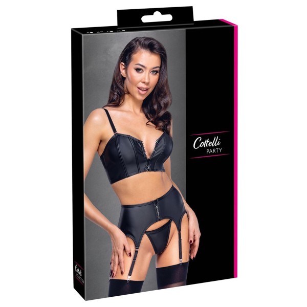 Ensemble lingerie 3 pièces avec porte-jarretelles - Cottelli PARTY Cotelli lingerie