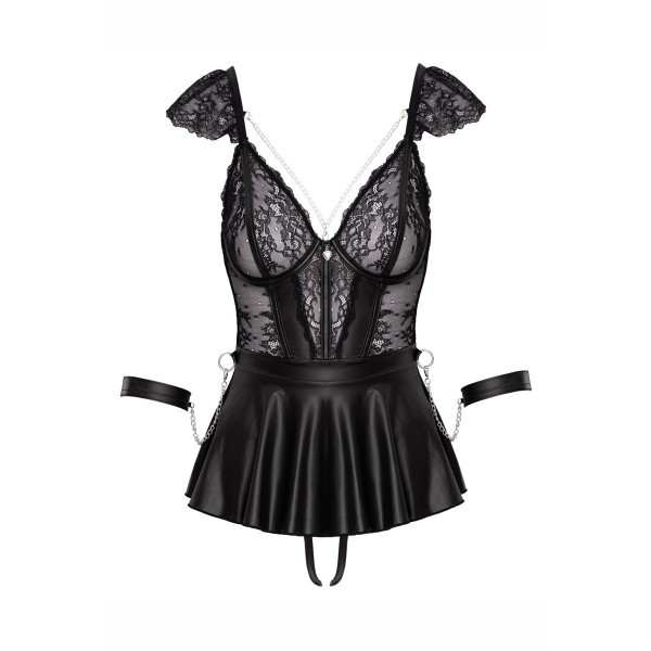 Ensemble 3 pièces lingerie Fetish - Cotelli Bondage