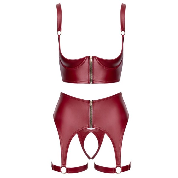 Ensemble seins nus 3 pièces Rouge - Cottelli LINGERIE Cotelli lingerie