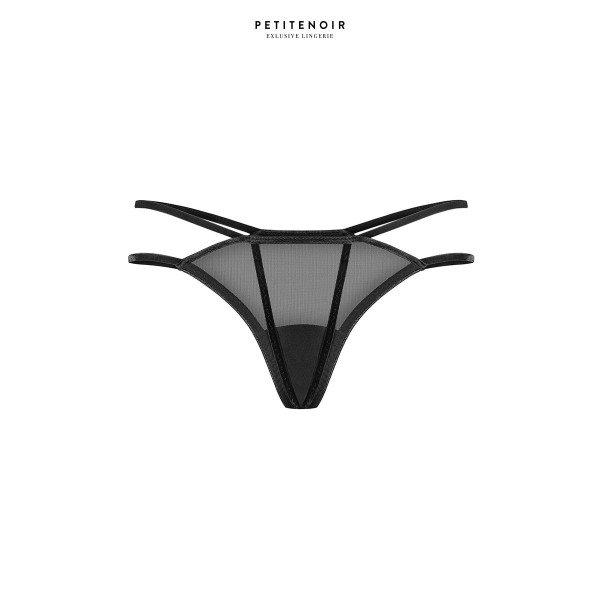 String double lanières en tulle Petite Noir
