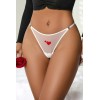 String coeur et strass Blanc - Litolu Lingerie Litolu Lingerie