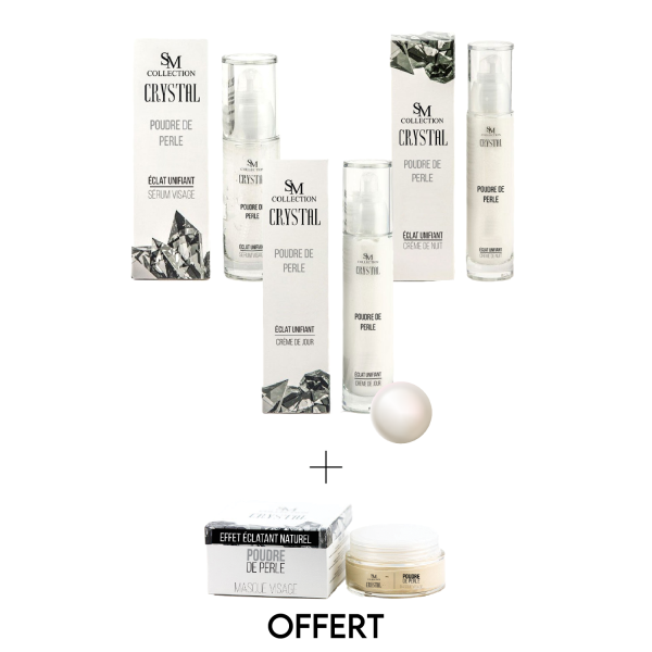 Gamme complète à la poudre de perle 100% naturelle SM collection CRYSTAL