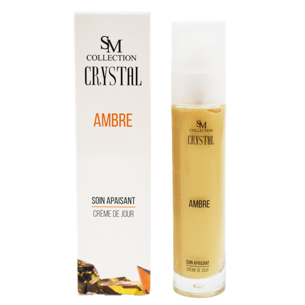 Crème de jour à la poudre d'ambre 50ml 100% naturelle SM collection CRYSTAL