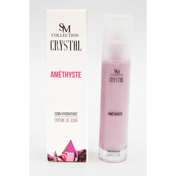 Crème de jour à la poudre d'améthyste 50ml 100% naturelle SM collection CRYSTAL