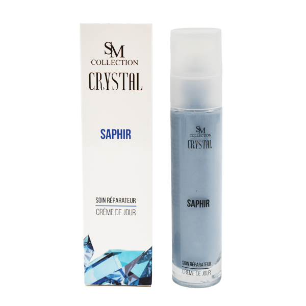 Crème de jour à la poudre de saphir 50ml 100% naturelle SM collection CRYSTAL