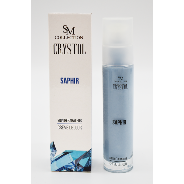 Crème de jour à la poudre de saphir 50ml 100% naturelle SM collection CRYSTAL