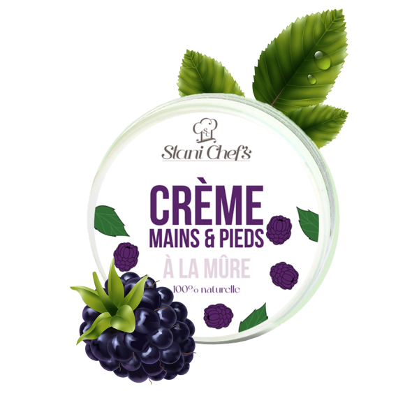 Crème mains et pieds à la mûre 100ml 100% naturelle Stani chef's