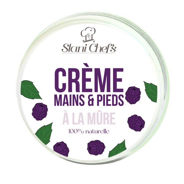 Crème mains et pieds à la mûre 100ml 100% naturelle Stani chef's