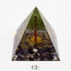 Orgonite pyramide Amethyste et Péridot Arbre de Vie Lithothérapie