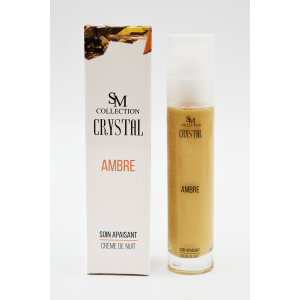 Crème de nuit à la poudre d'ambre 100% naturelle 50ml 100% naturelle SM collection CRYSTAL