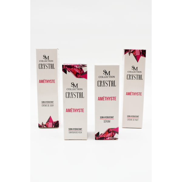 Crème de nuit à la poudre d'améthyste 50ml 100% naturelle SM collection CRYSTAL
