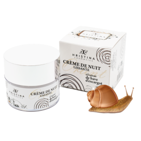 Crème de nuit hydratante à base de bave d'escargot 50ml 100% naturelle Hristina