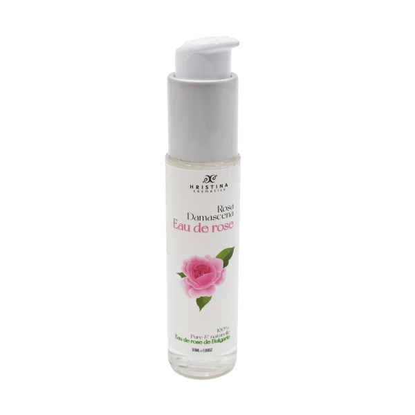 Eau florale naturelle à la rose de Damas - 50ml 100% naturelle - Format voyage Hristina
