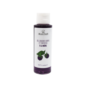 2 en 1Gel douche corps et shampoing à la mûre - 100ml 100% naturel - Format voyage Stani chef's
