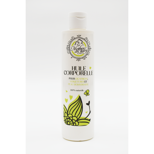 Huile corporelle pour vergetures, cicatrices et peau déshydratée - 250ml 100% naturelle Mother and baby