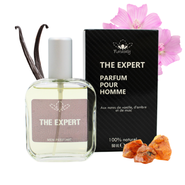 Parfum homme 100% naturel – Vanille, ambre & musc – 50 ml Naturally