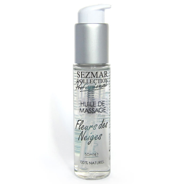 Huile de massage professionnelle Fleurs des Neiges 100% naturelle 50 ml Sezmar Collection Professional