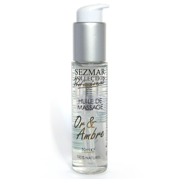 Huile de massage professionnelle Or & Ambre 100% naturelle 50 ml Sezmar Collection Professional