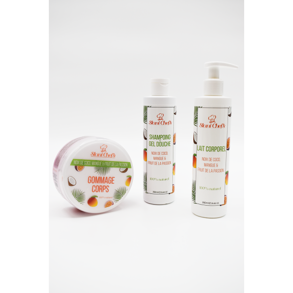 Gommage corps à la noix de coco, mangue & fruit de la passion - 250ml 100% naturel Stani chef's