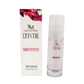 Crème pour le contour des yeux à la poudre d'améthyste 30ml 100% naturelle SM collection CRYSTAL