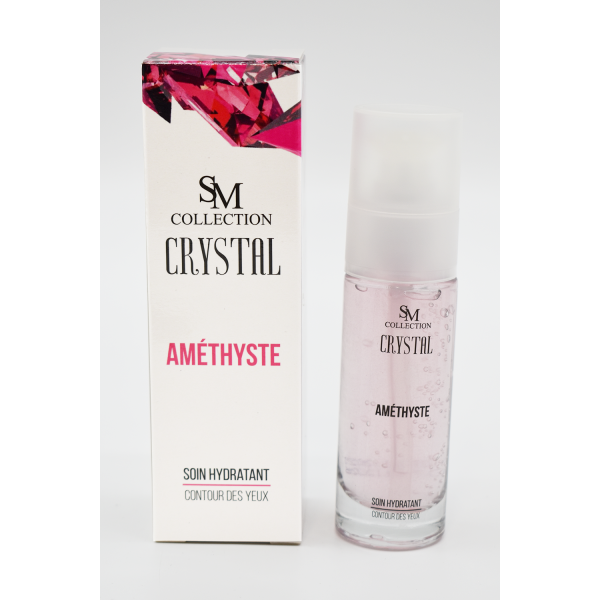 Crème pour le contour des yeux à la poudre d'améthyste 30ml 100% naturelle SM collection CRYSTAL