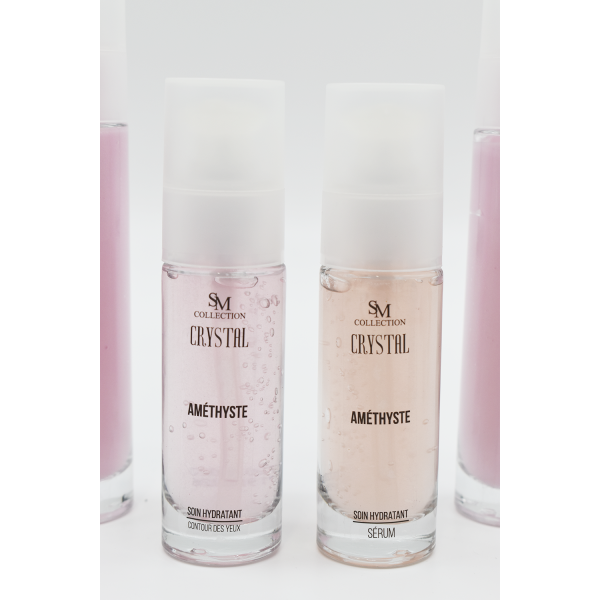 Crème pour le contour des yeux à la poudre d'améthyste 30ml 100% naturelle SM collection CRYSTAL