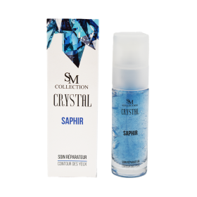 Crème pour le contour des yeux à la poudre de saphir 30ml 100% naturelle SM collection CRYSTAL