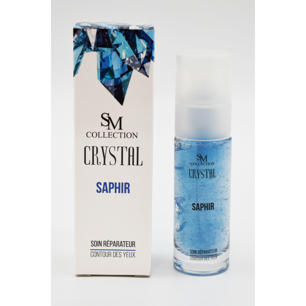 Crème pour le contour des yeux à la poudre de saphir 30ml 100% naturelle SM collection CRYSTAL